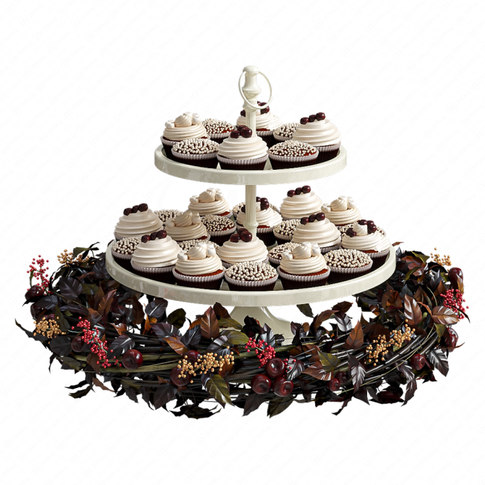 Фруктовница с кексами