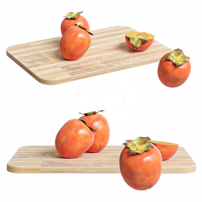 Хурма целая и разрезанная