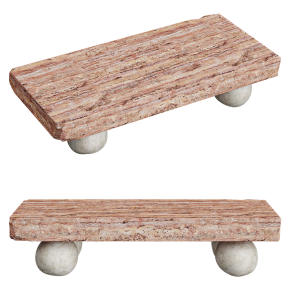 Marble side table Rouge Royale