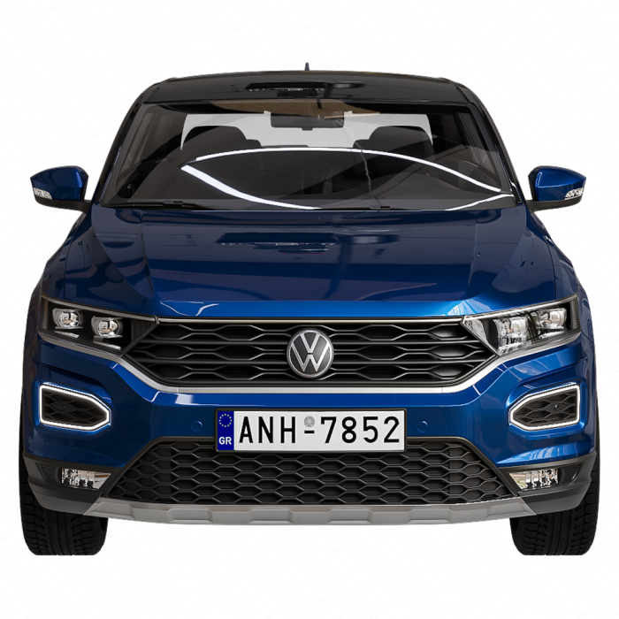 Автомобиль Volkswagen T Roc синий