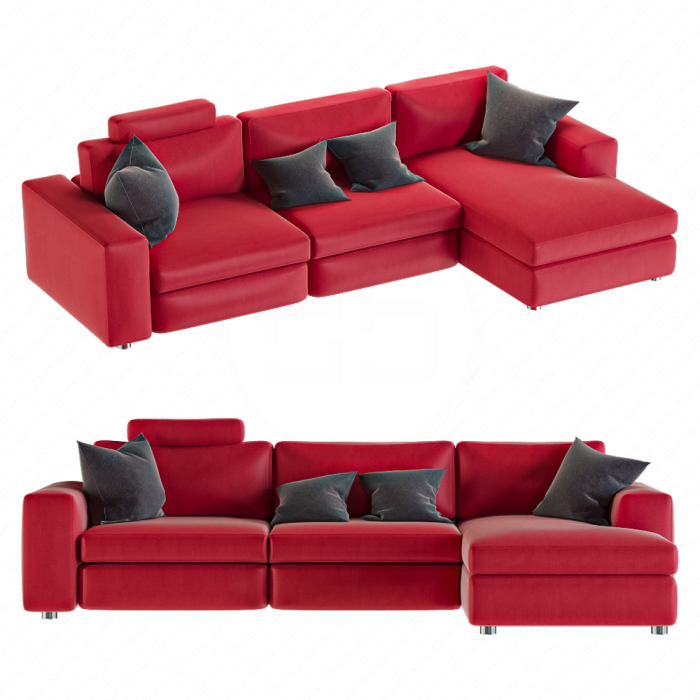 Sectional fabric диван
