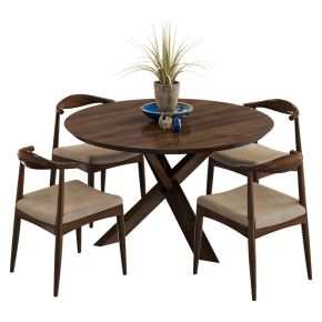 Dining table and chairs by Custom Crafters & Industry West