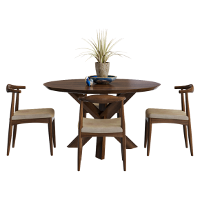Dining table and chairs by Custom Crafters & Industry West