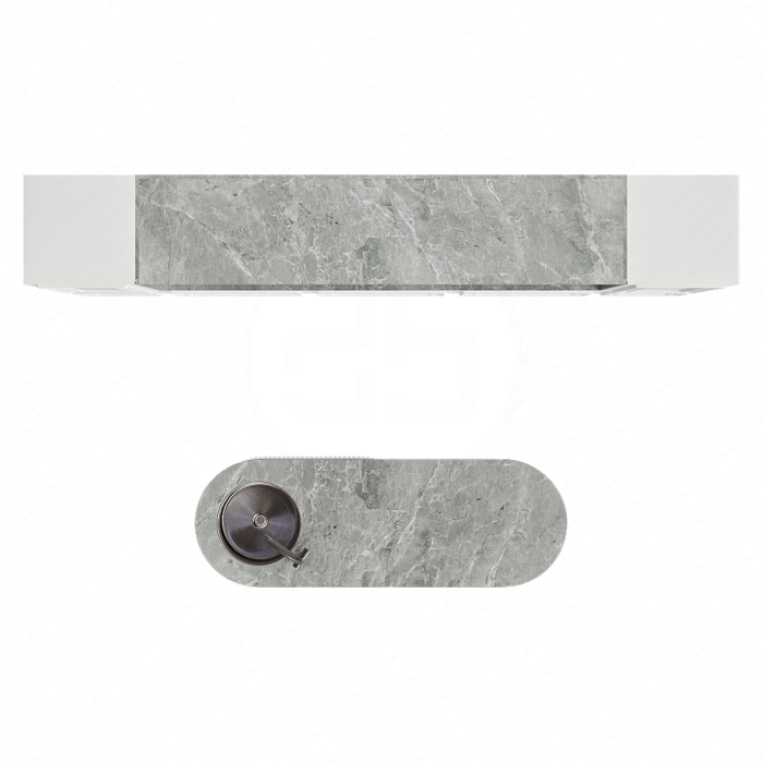 Кухня молочная с овальным островом