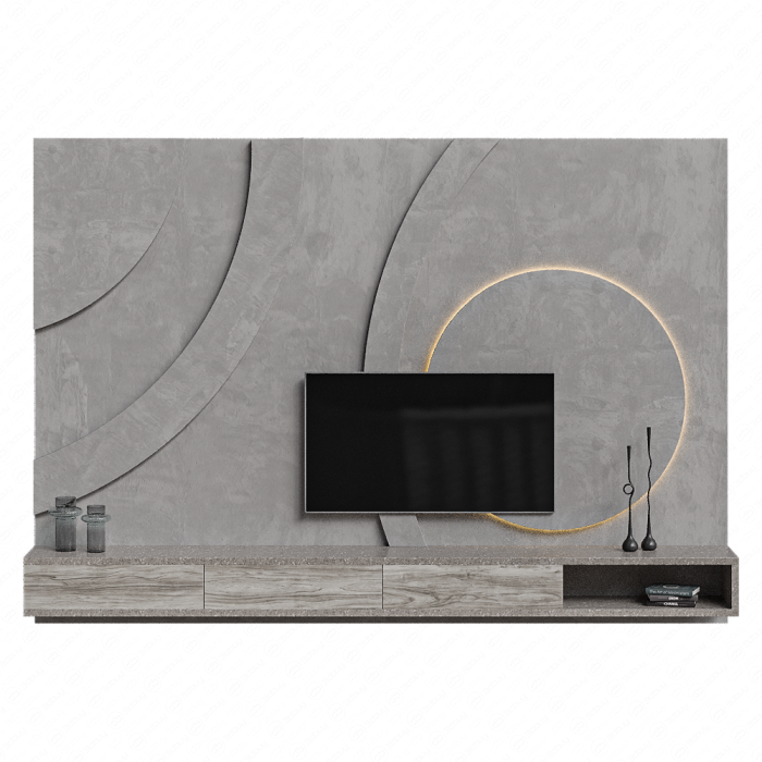 Стенка для ТВ с декором от Corner Design Стенка для ТВ с декором от Corner Design