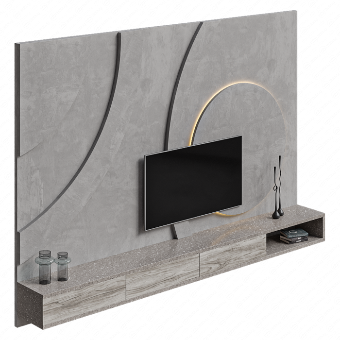 Стенка для ТВ с декором от Corner Design Стенка для ТВ с декором от Corner Design