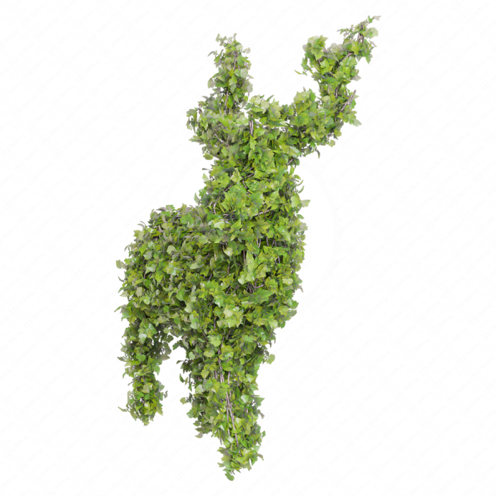 Кустарниковая скульптура олень