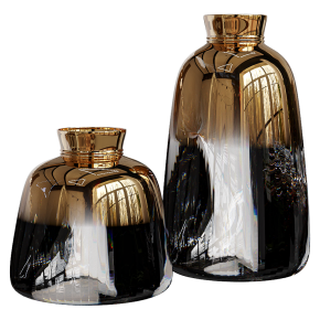Vases with a golden gradient