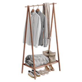 Floor-standing wooden coat rack CRB-01