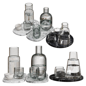 Decorative kitchen set with dishes