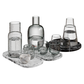 Decorative kitchen set with dishes