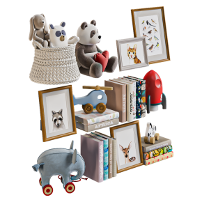 Decor for a child's room, shelves