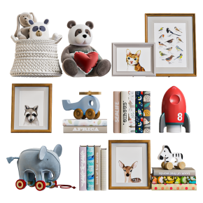 Decor for a child's room, shelves