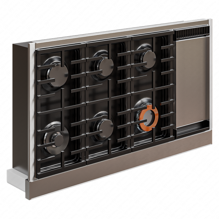Варочная панель газовая Commercial-Style 48 inch от Cafe 6 Burners с грилем