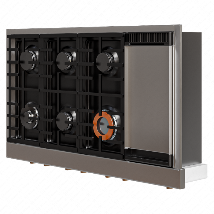 Варочная панель газовая Commercial-Style 48 inch от Cafe 6 Burners с грилем