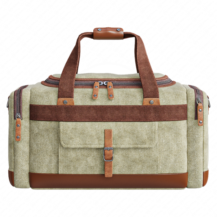 Сумка дорожная BLUBOON Canvas с кожаными вставками