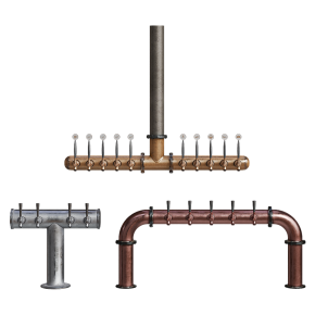 Loft-style beer towers.