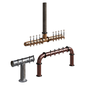 Loft-style beer towers.