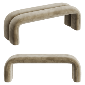 Leigh Velvet Channeled Banquette