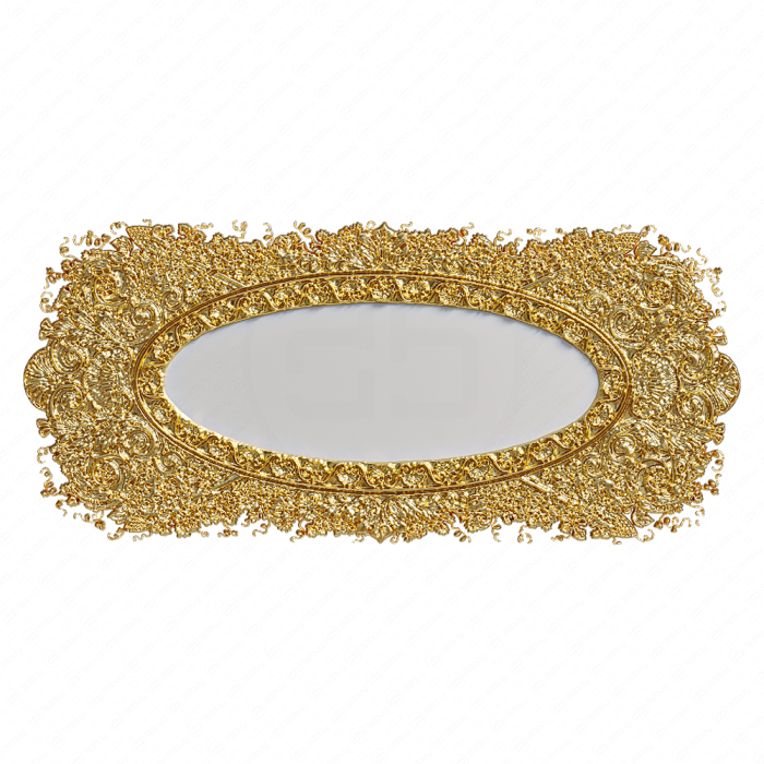 Зеркало из гипса и металла Зеркало из гипса и металла