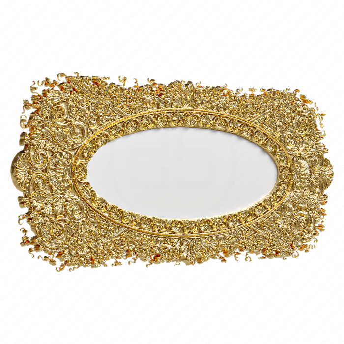 Зеркало из гипса и металла Зеркало из гипса и металла