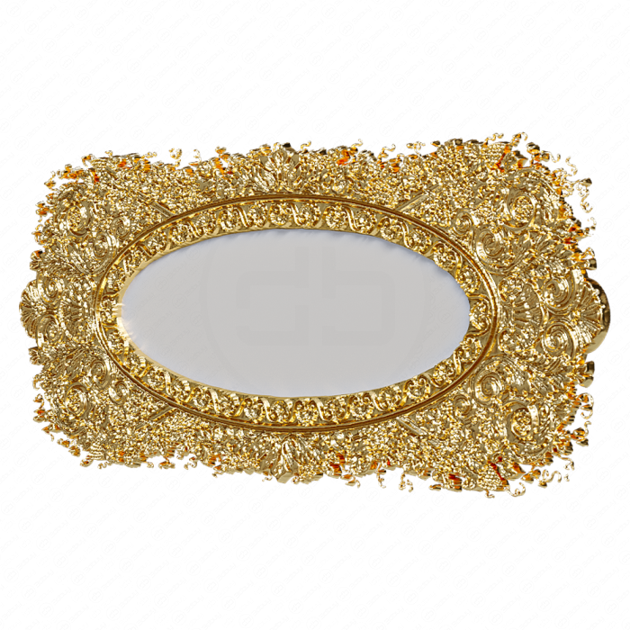 Зеркало из гипса и металла Зеркало из гипса и металла