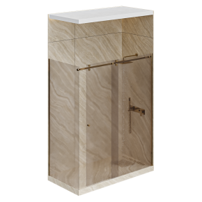 Душевая кабина с перегородкой №2