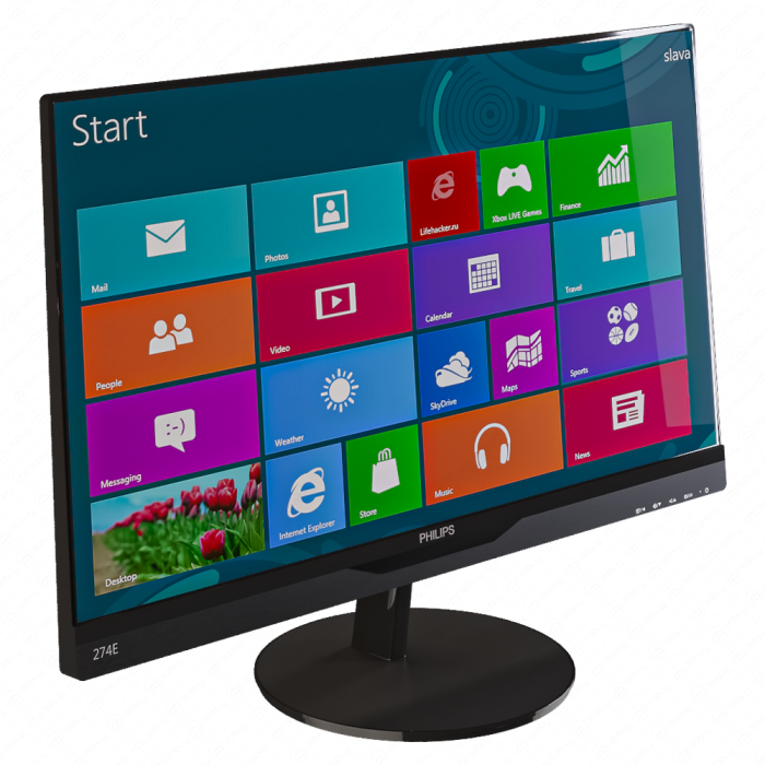 Черный монитор Philips