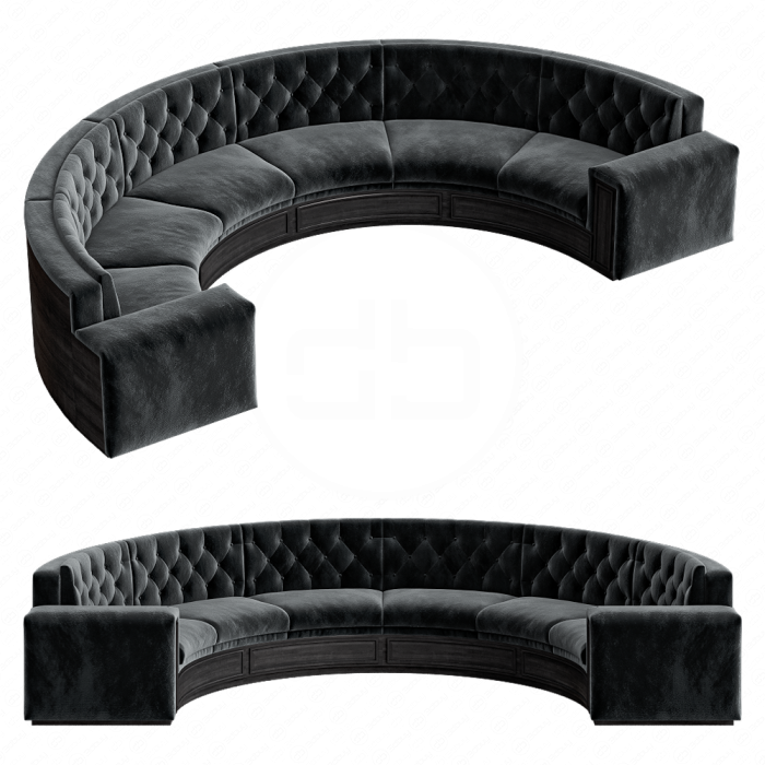 Диван угловой Half Round Seating V2 Velvet