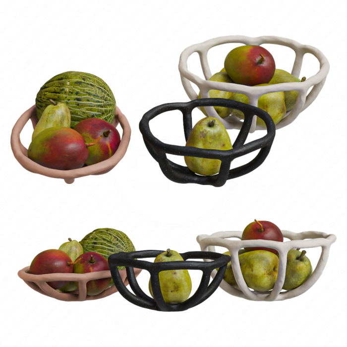 Фрукты в глиняных мисках Фрукты в глиняных мисках