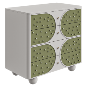 Green and white children's dresser