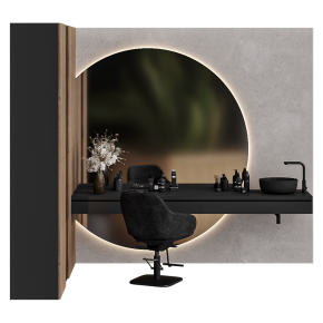 Corner hair salon