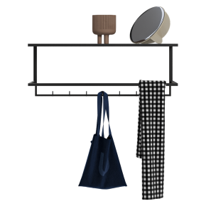 Decorative hallway coat rack.