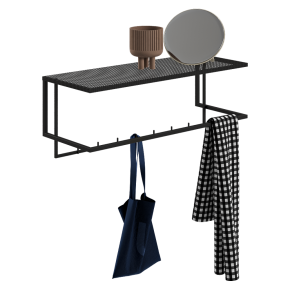 Decorative hallway coat rack.