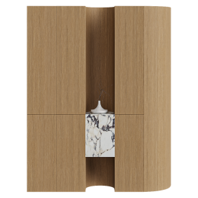 Wooden cabinet for office decor