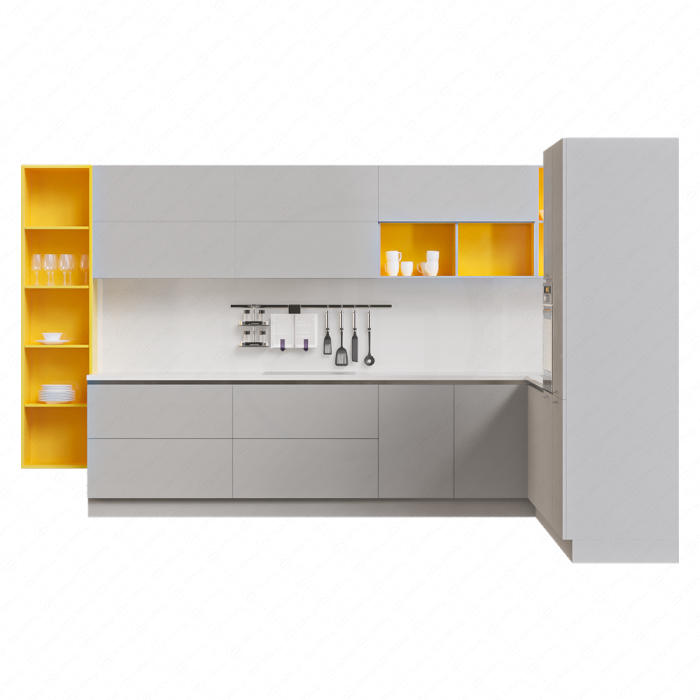 Кухонный гарнитур в ярких цветах ALNOPLAN от Модель кухни IKEA BODBYN
