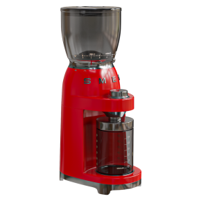 Красная кофемолка Smeg