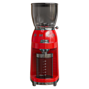 Красная кофемолка Smeg