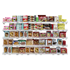 Витрина с кондитерской продукцией