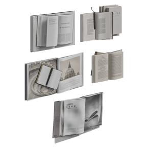 Набор открытых книг для декора