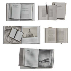 Набор открытых книг для декора