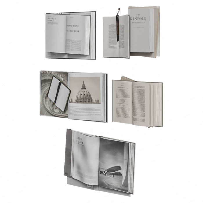 Набор открытых книг для декора