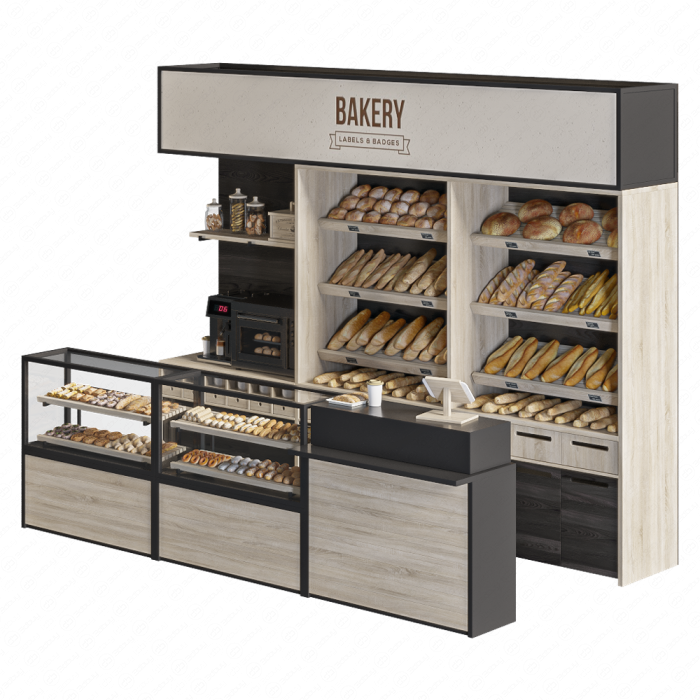 Стеллажи с хлебом