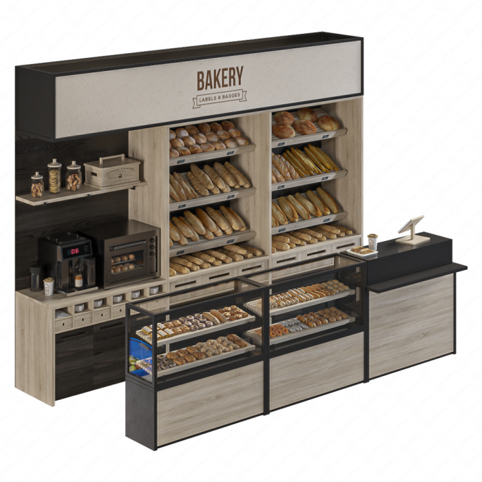 Стеллажи с хлебом