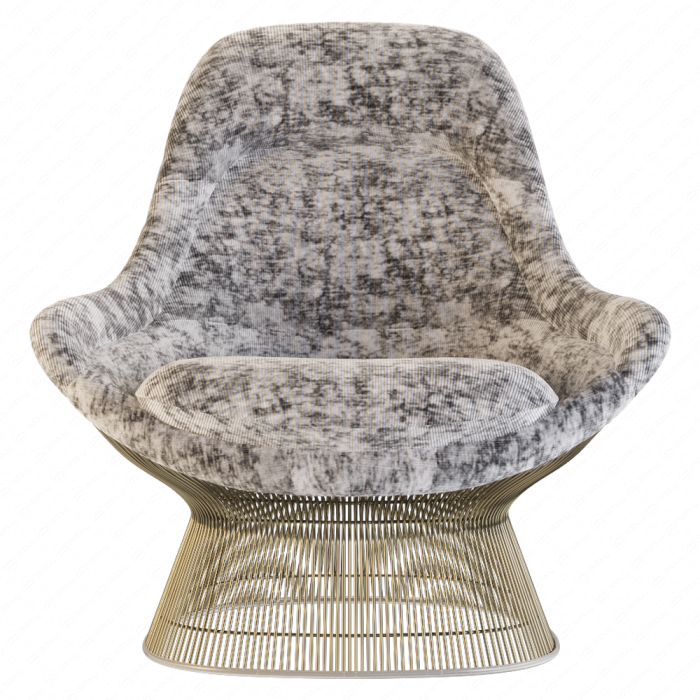 Кресло с оттоманкой от Warren Platner
