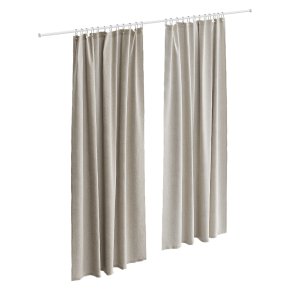 Sandy shower curtains for the bathroom.