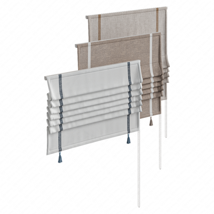 Штора римская с кисточками