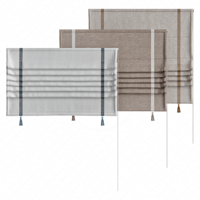 Штора римская с кисточками