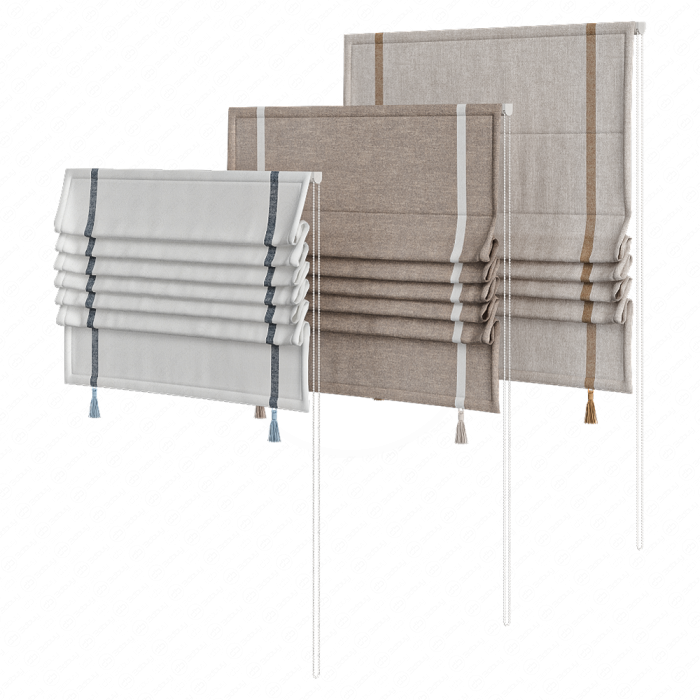 Штора римская с кисточками