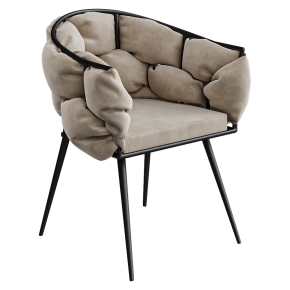 Chair with a soft backrest from LoftDesigne.